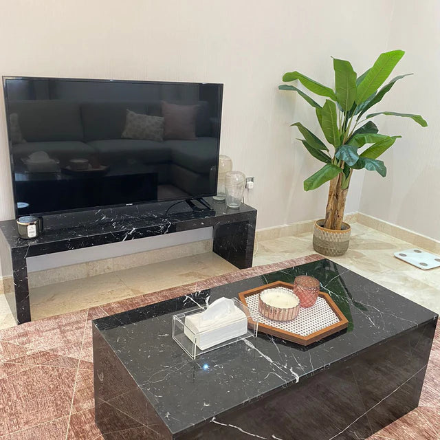 Black Marquina TV Unit 140x40x45