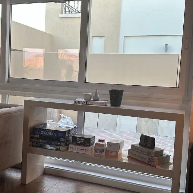 Crème Uno Marble Console 150x35x90