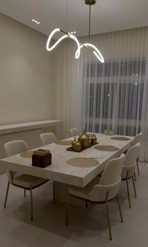 Light Travertine Dining Table 260x110x75