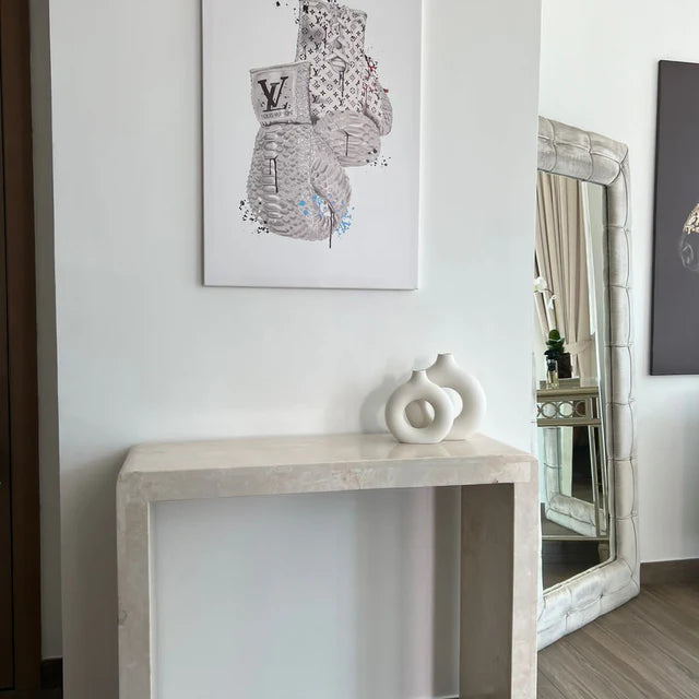 Crème Uno entrance console 120x25x90