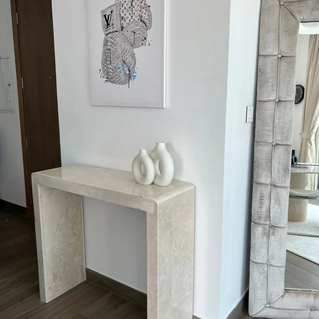Crème Uno entrance console 120x25x90