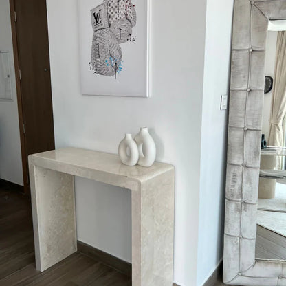 Crème Uno entrance console 120x25x90