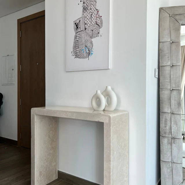 Crème Uno entrance console 120x25x90