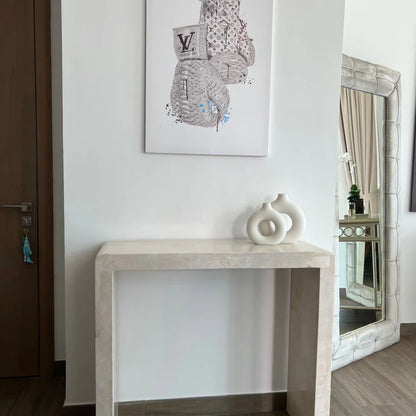 Crème Uno entrance console 120x25x90