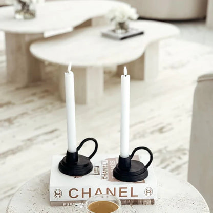 Hexago Light Travertine Coffee Tables Set of 2