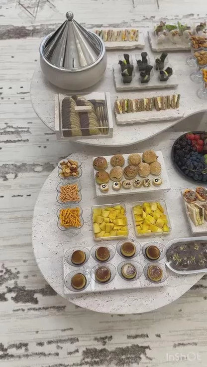 Hexago Light Travertine Coffee Tables Set of 2