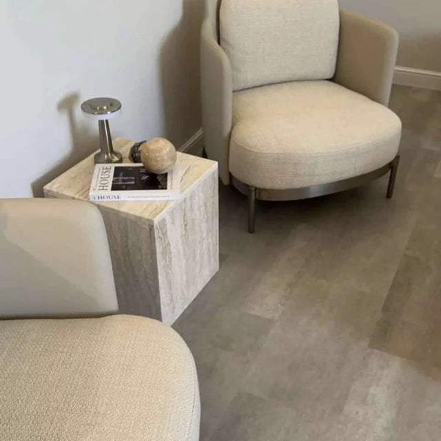 Light travertine Side Table 40x40x50