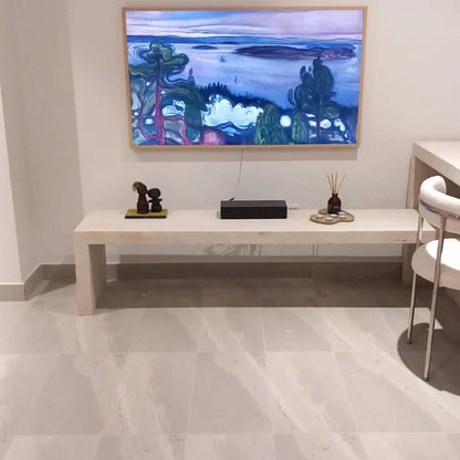 Travertine Desk Table & TV Unit