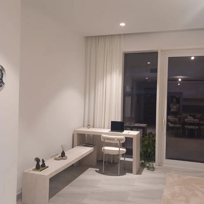 Travertine Desk Table & TV Unit