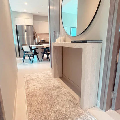 Luxurious travertine entrance console 120x25x90