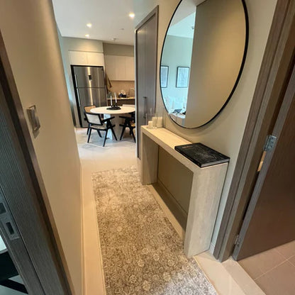 Luxurious travertine entrance console 120x25x90