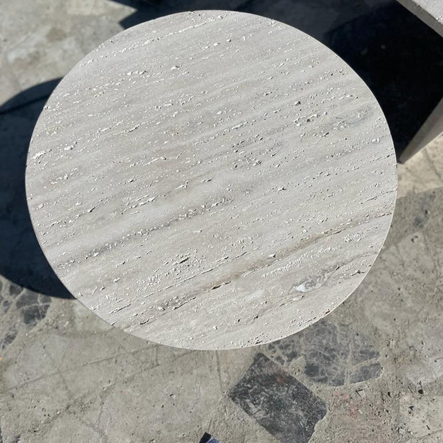 Light Travertine Coffee Table – 60x60x45 cm