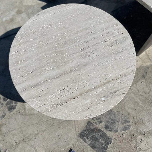 Light Travertine Coffee Table – 60x60x45 cm