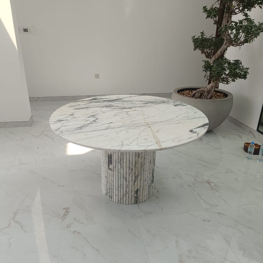 Arabescato Round Entrance/ Dining table 120x75